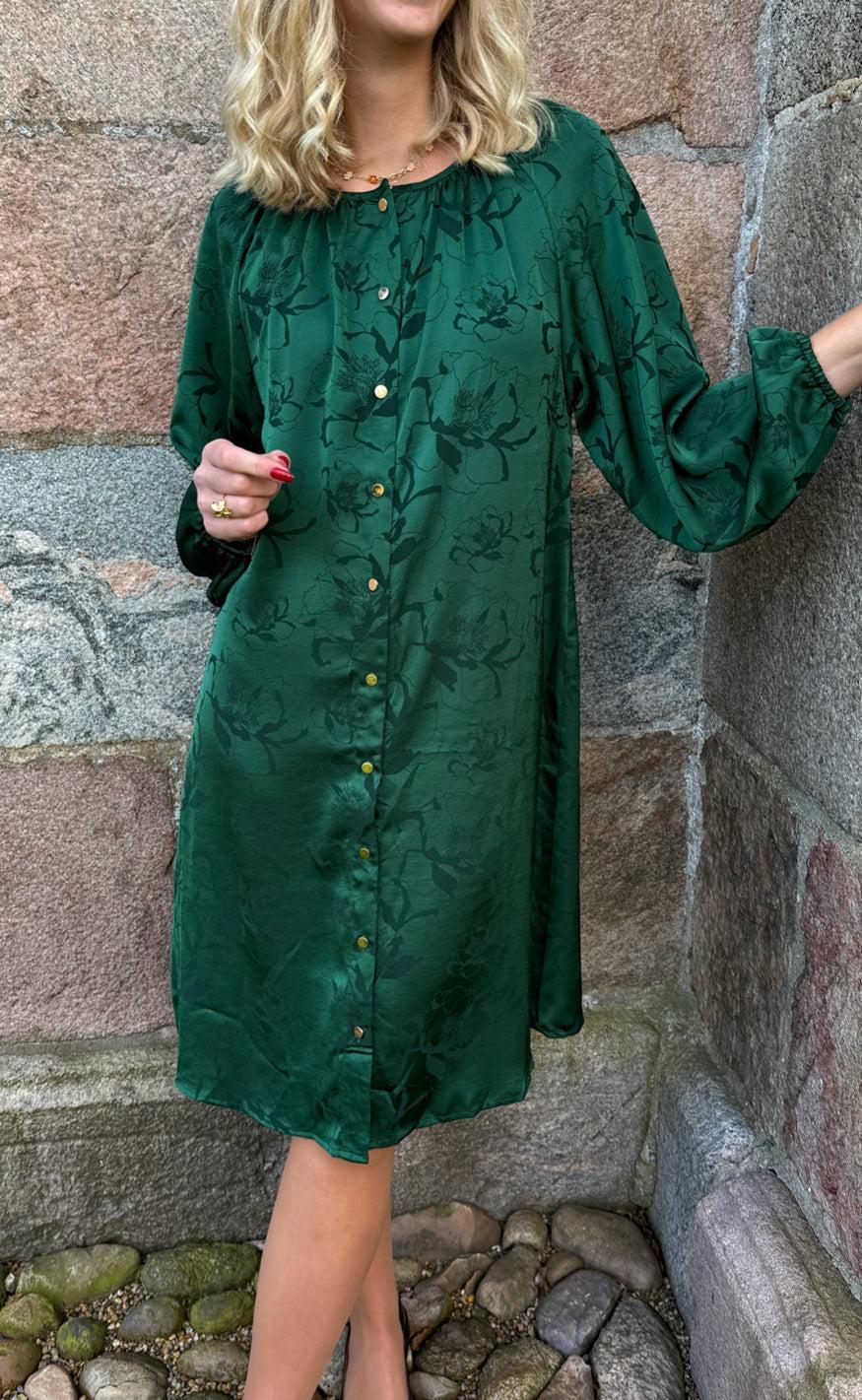 Say Ina Copenhagen Kjole Zanna Green Flower