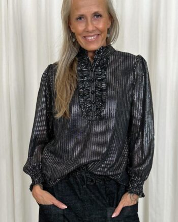 Say Ina Copenhagen Skjorte Cami Black    Lurex Stripes