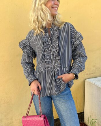 Say Ina Copenhagen Skjorte Frida Black Striped