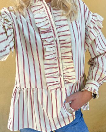 Say Ina Copenhagen Skjorte Frida Red Striped