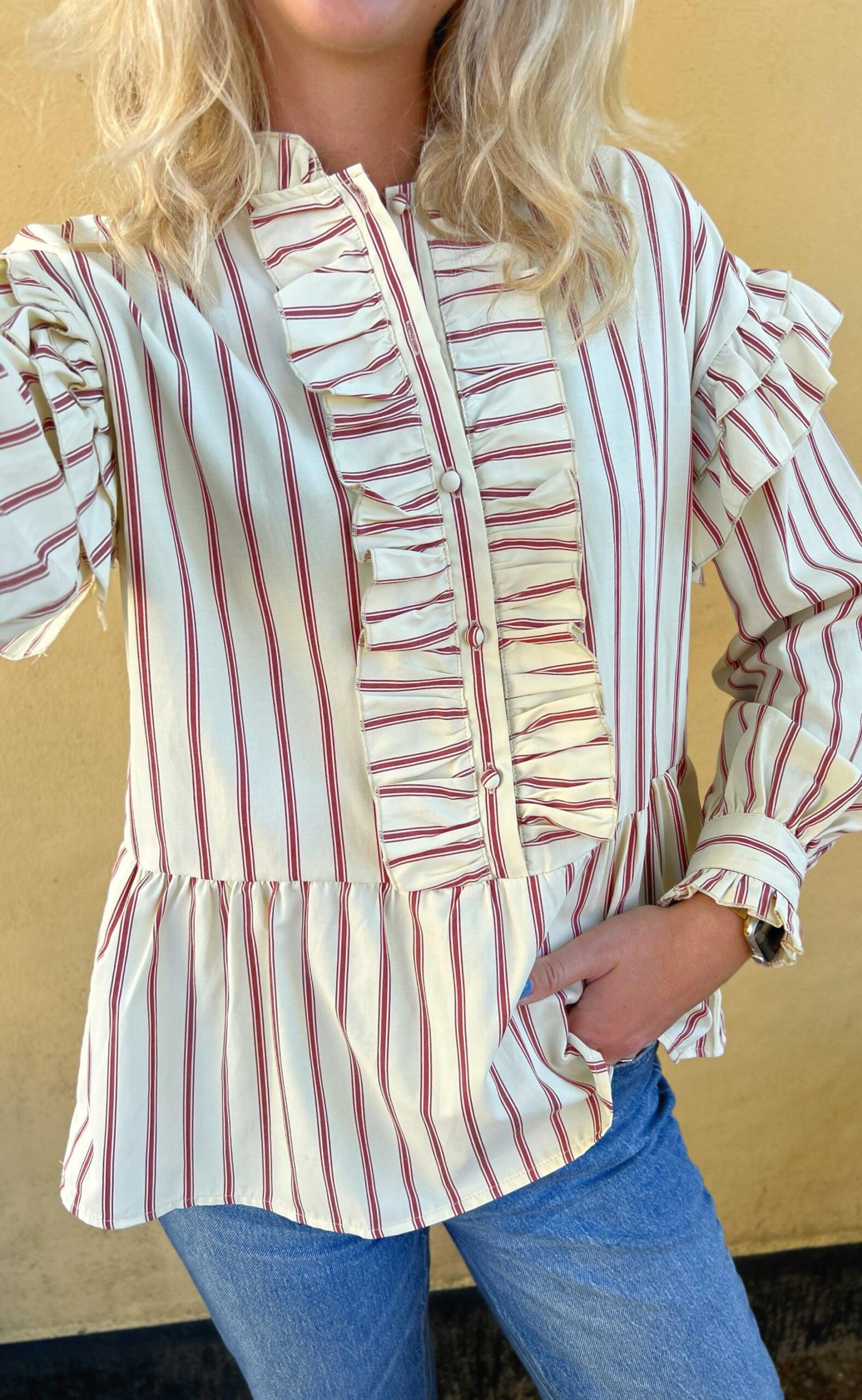 Say Ina Copenhagen Skjorte Frida Red Striped