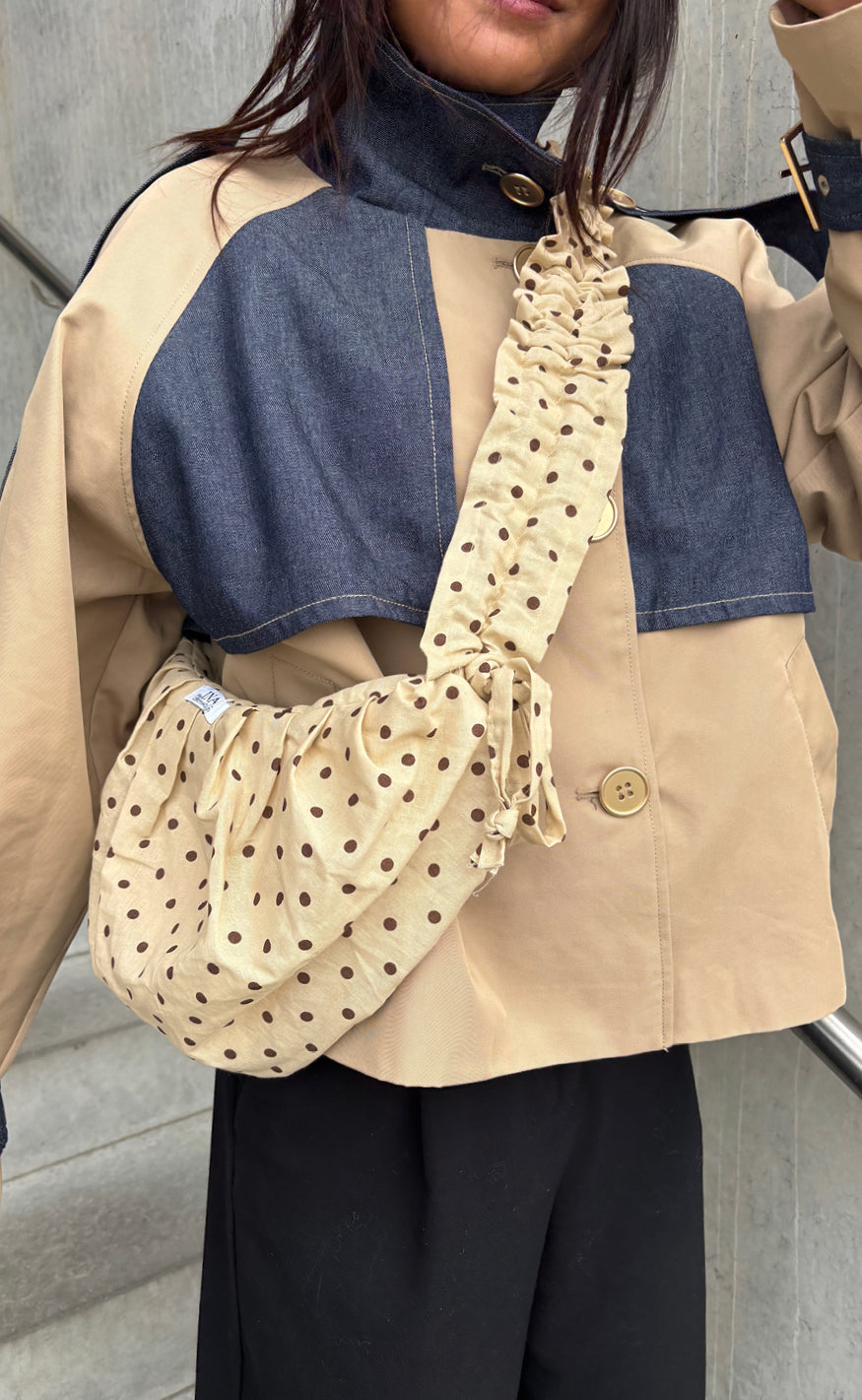 Say Ina Copenhagen Taske Dortea Dotted Beige Brown Dots