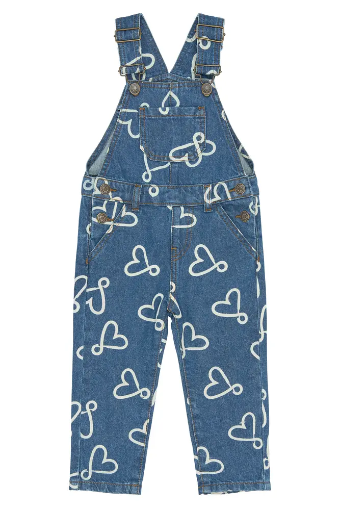 Shea Denim Buksedragt Medium Blue Denim Aop 98