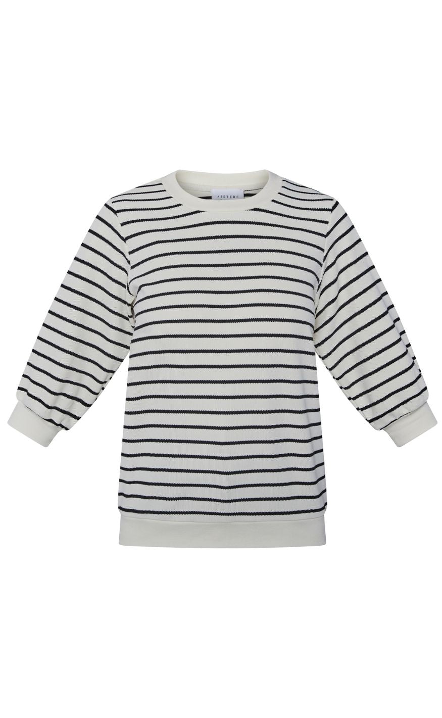 Sisters Point Bluse Eliso-ss Cream Black