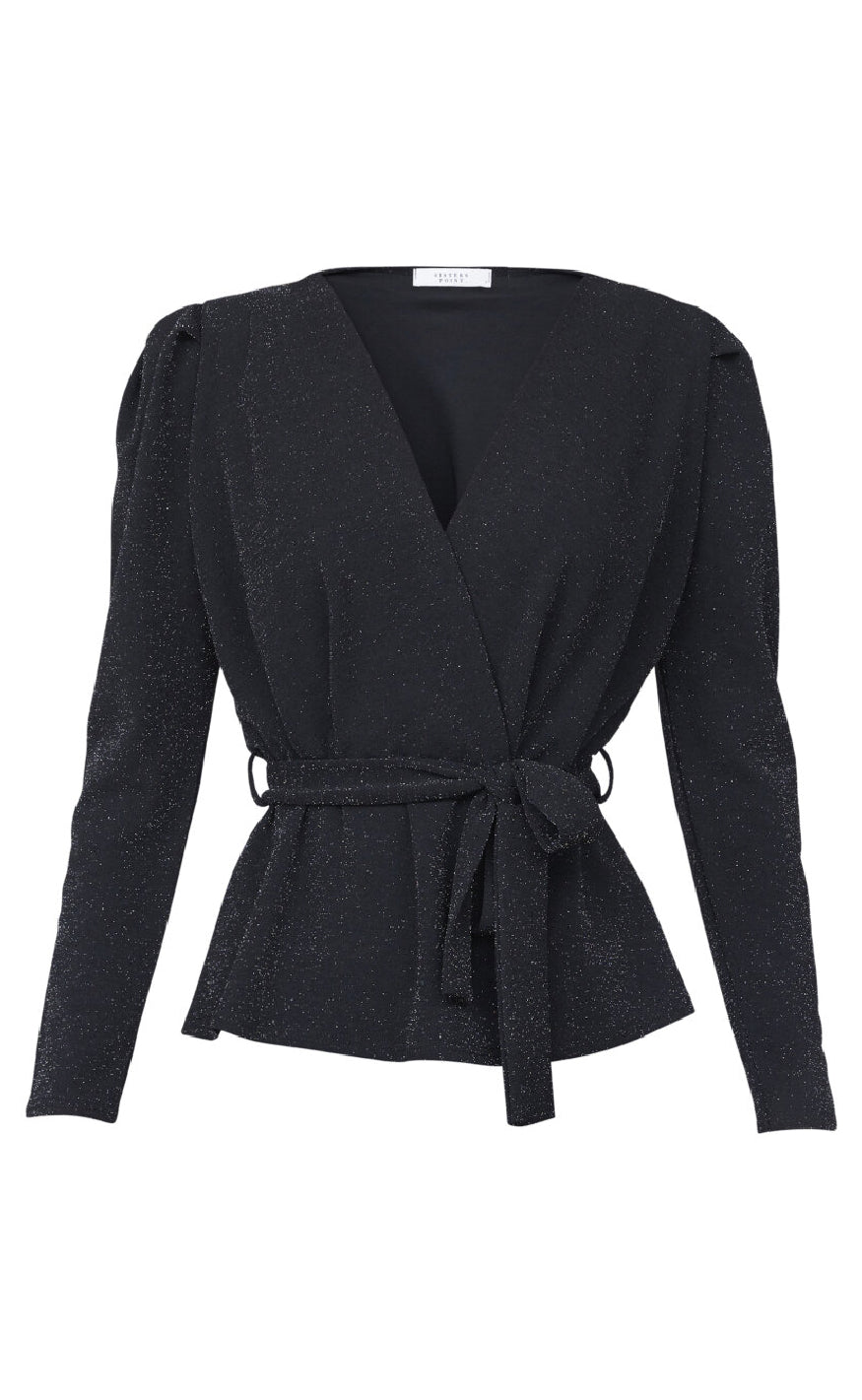 Sisters Point Bluse Nasa-ls1 Black Silver