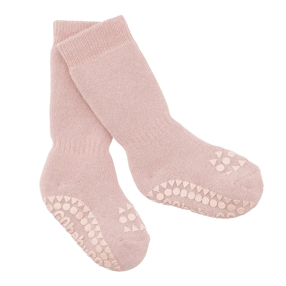 Skridsikre Strømper Terry Bomuld Soft Pink 17 19