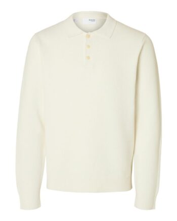 Slhdane Ls Knit Structure Polo Neck