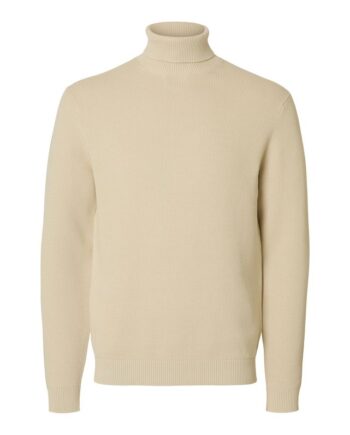 Slhdane Ls Knit Structure Roll Neck