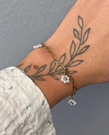 Smykkeli Copenhagen Armbånd Small Flower Gold Colour