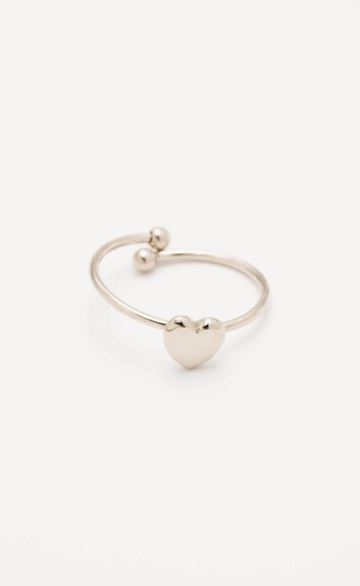 Smykkeli Copenhagen Lillefinger Ring Houston Heart Silver Colour