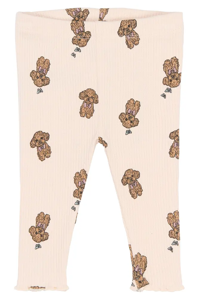 Sona Rib Leggings Silver Peony 80