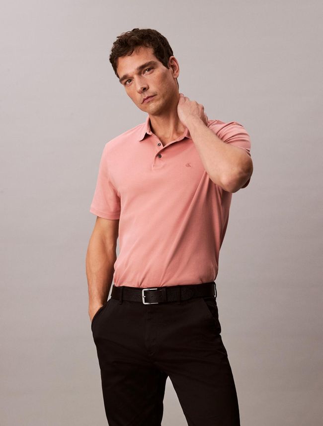 Ss Supima Chest Emb Polo