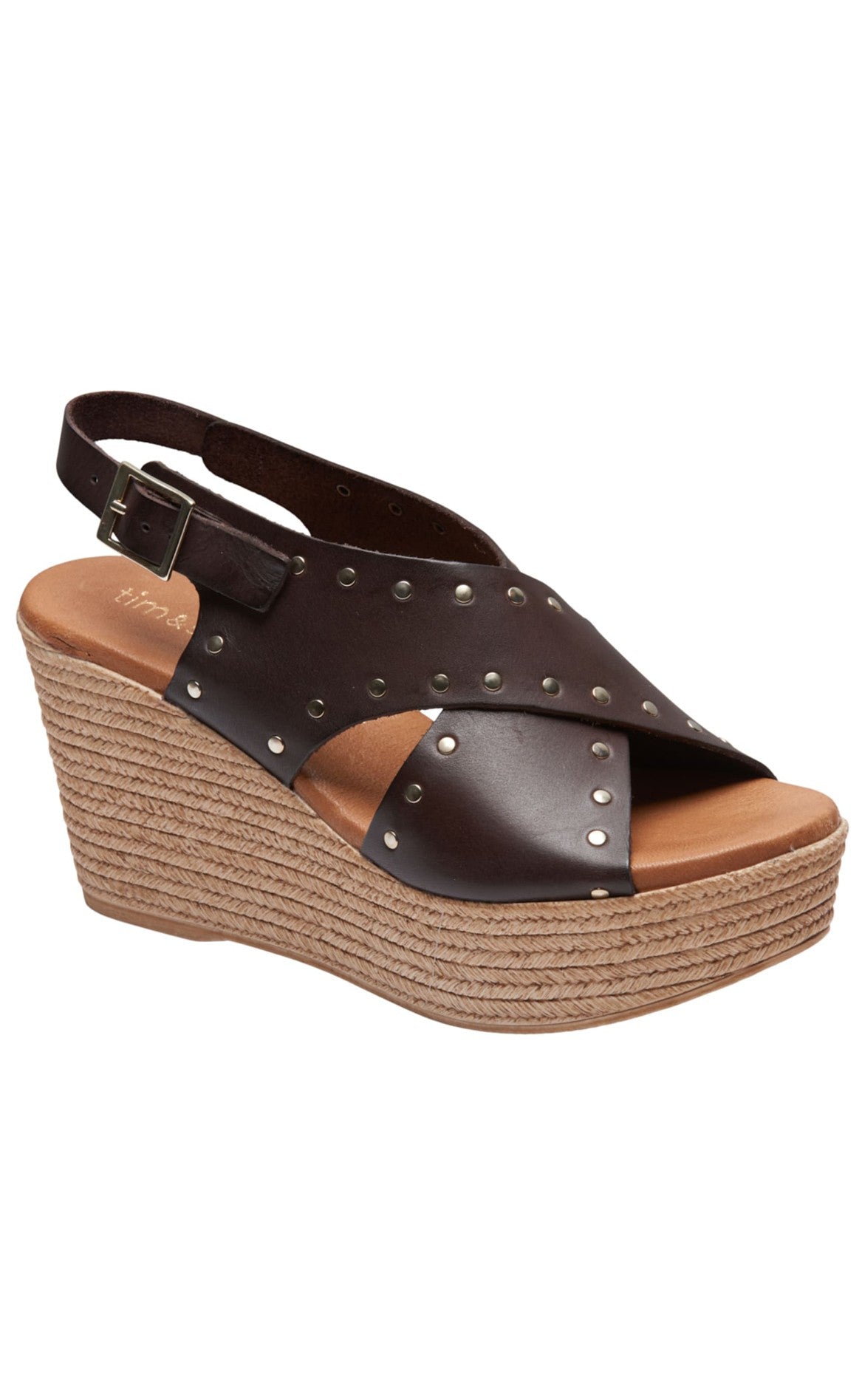 Tim   Simonsen Sandaler Isabella Stud Marron