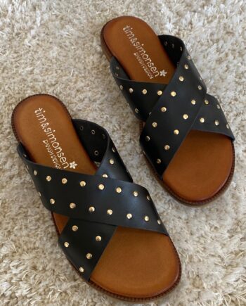 Tim   Simonsen Sandaler Tine Stud Slip In Black