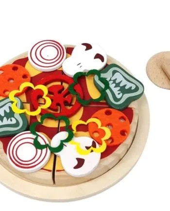 Træpizza Med Tilbehør   æske