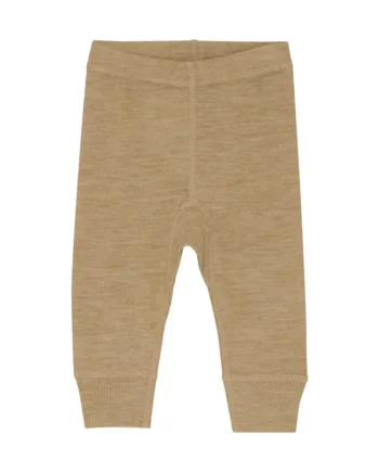 Uld Leggings Solid Light Camel Melange 90