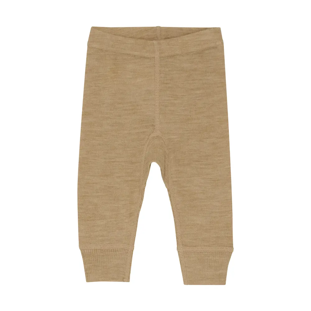 Uld Leggings Solid Light Camel Melange 90