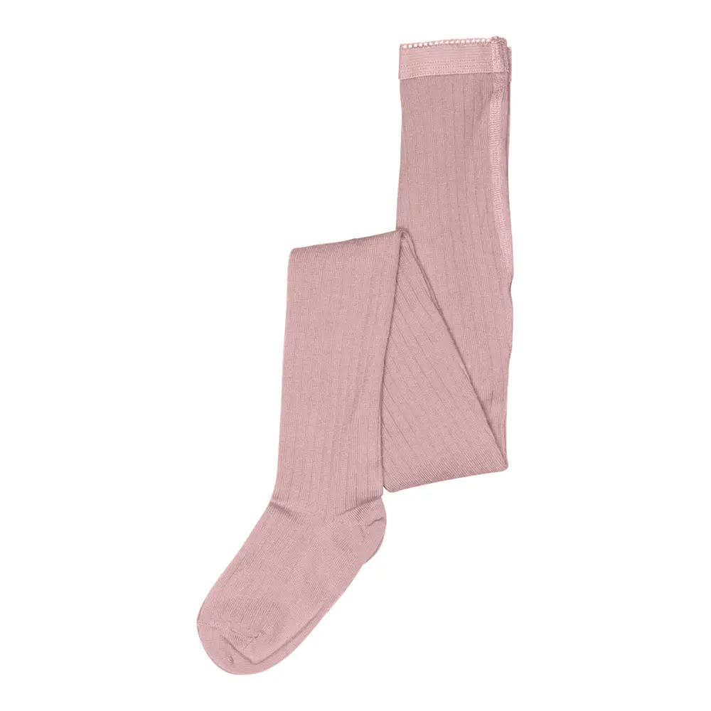 Uld Strømpebuks Rib 188 Wood Rose 70