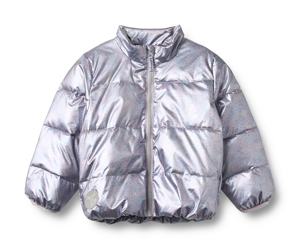 Ullu Letvægts Puffer Jakke Silver Sky Flower 98