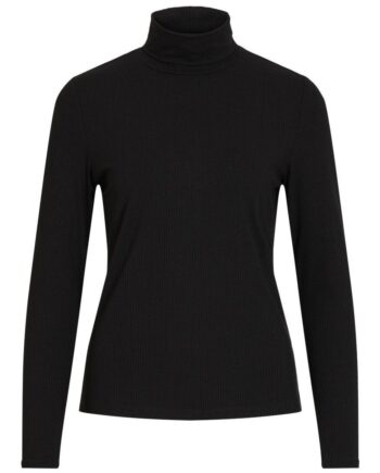 Vila Bluse Solitta Rib Black