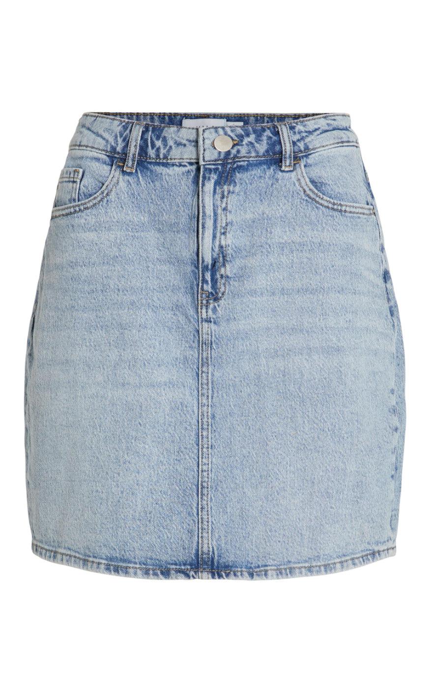 Vila Nederdel Kaja Light Blue Denim