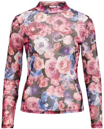 Vila Top Bitha Mesh Black