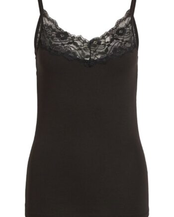 Vila Top Officiel Lace Strap Black