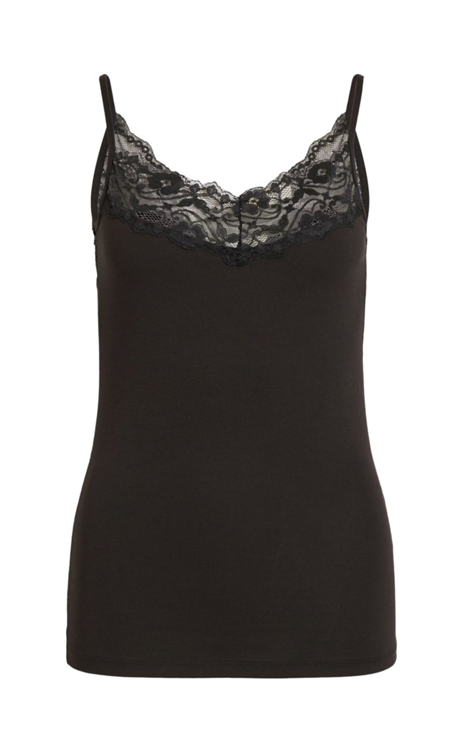 Vila Top Officiel Lace Strap Black
