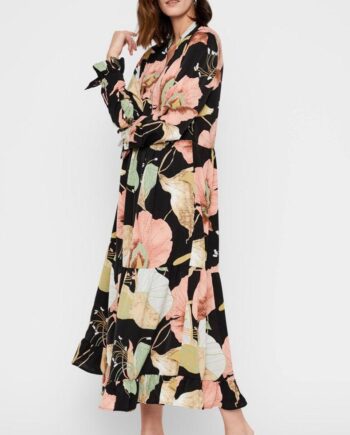 Yas Bloomi Ankle Dress Black