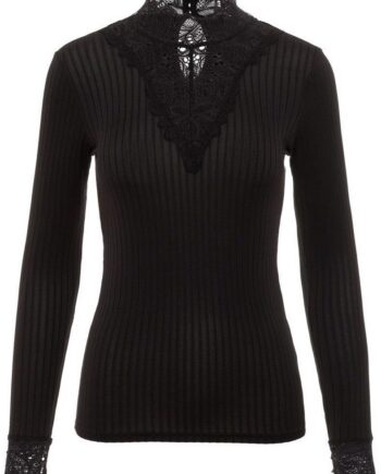 Yas Bluse Blace Highneck Black