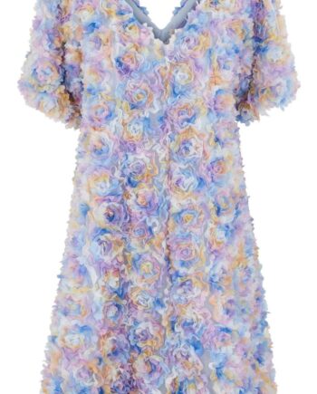Yas Kjole Flowerly Arctic Ice