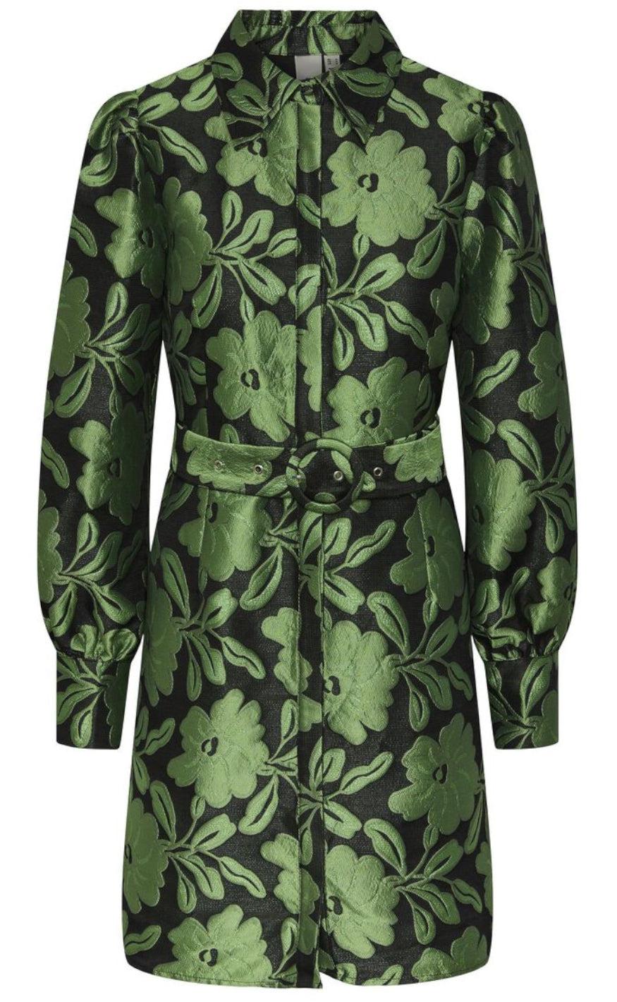 Yas Kjole Sine Shirt Black Classic Green