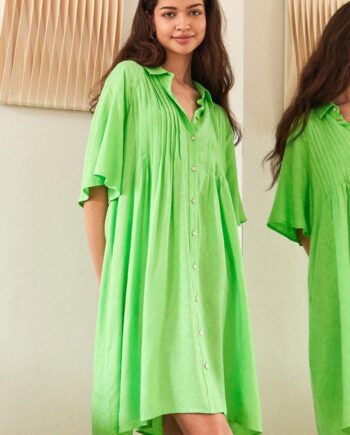 Yas Skjortekjole Fira Summer Green