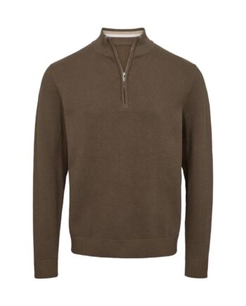 Zip Collar Regular Fit Knit