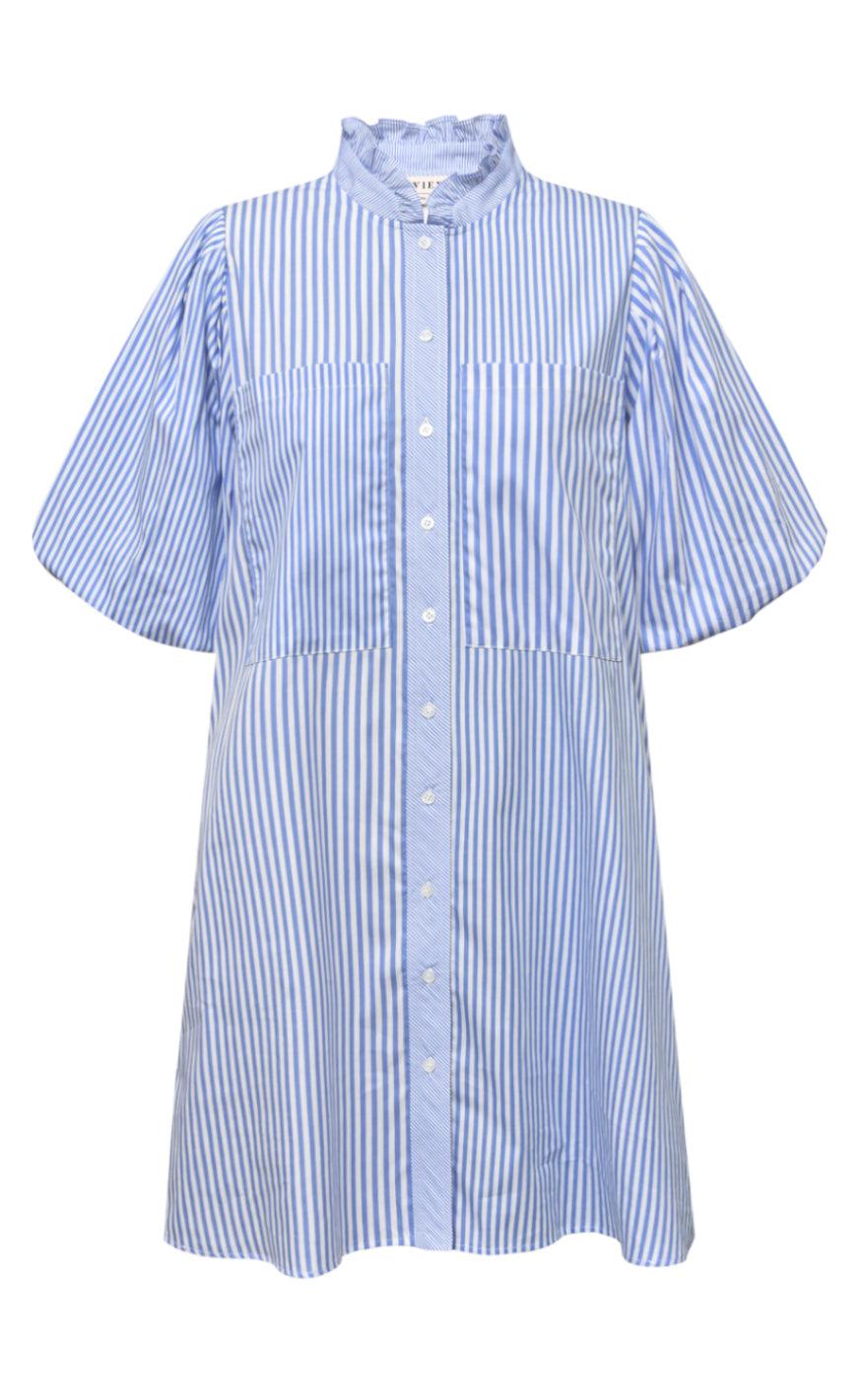 -view Kjole Tiffany Stripe Light Blue
