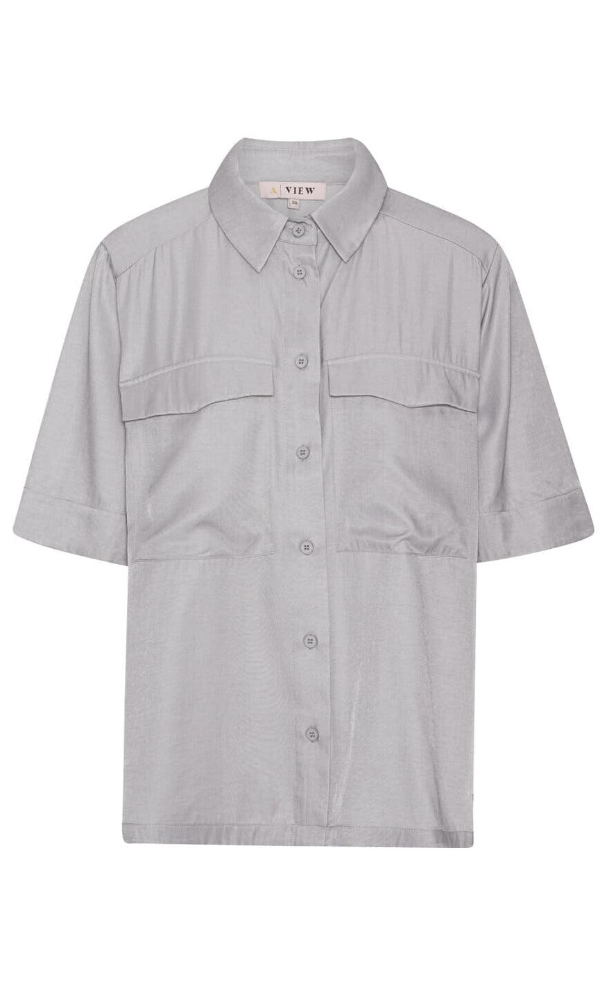 -view Skjorte Leona Light Grey