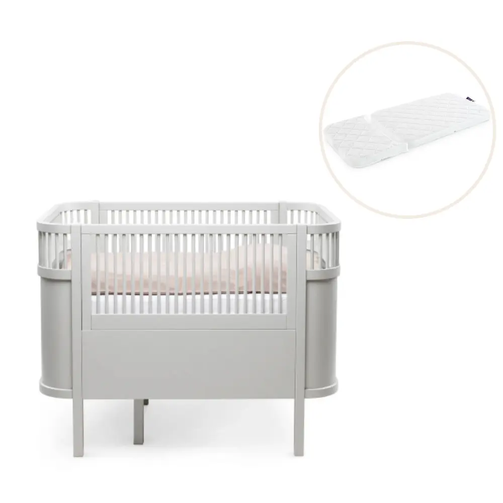 Baby Jr Seng Stone Grå Med Madras