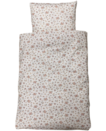 Baby Sengelinned  Dess  1340 Hvid    Pastelfarvede Smukke Blomster