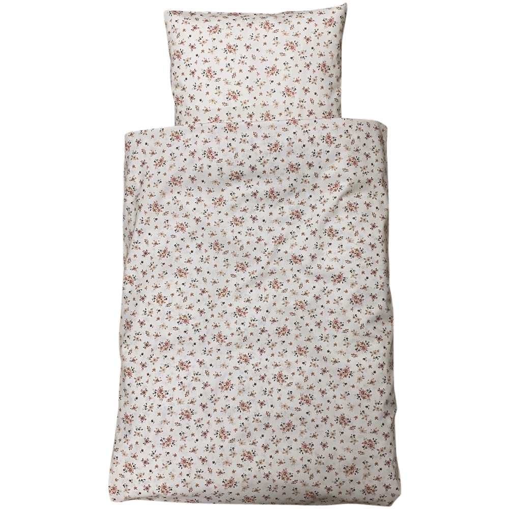 Baby Sengelinned Dess 1340 Hvid Pastelfarvede Smukke Blomster
