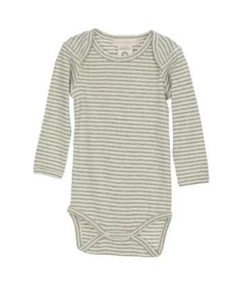 Baby Stribet Body Sage Ecru 62     Mdr