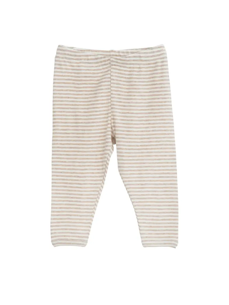 Baby Stribet Leggings Oatstripe 74