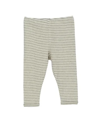 Baby Stribet Leggings Sage Ecru 92   24 Mdr