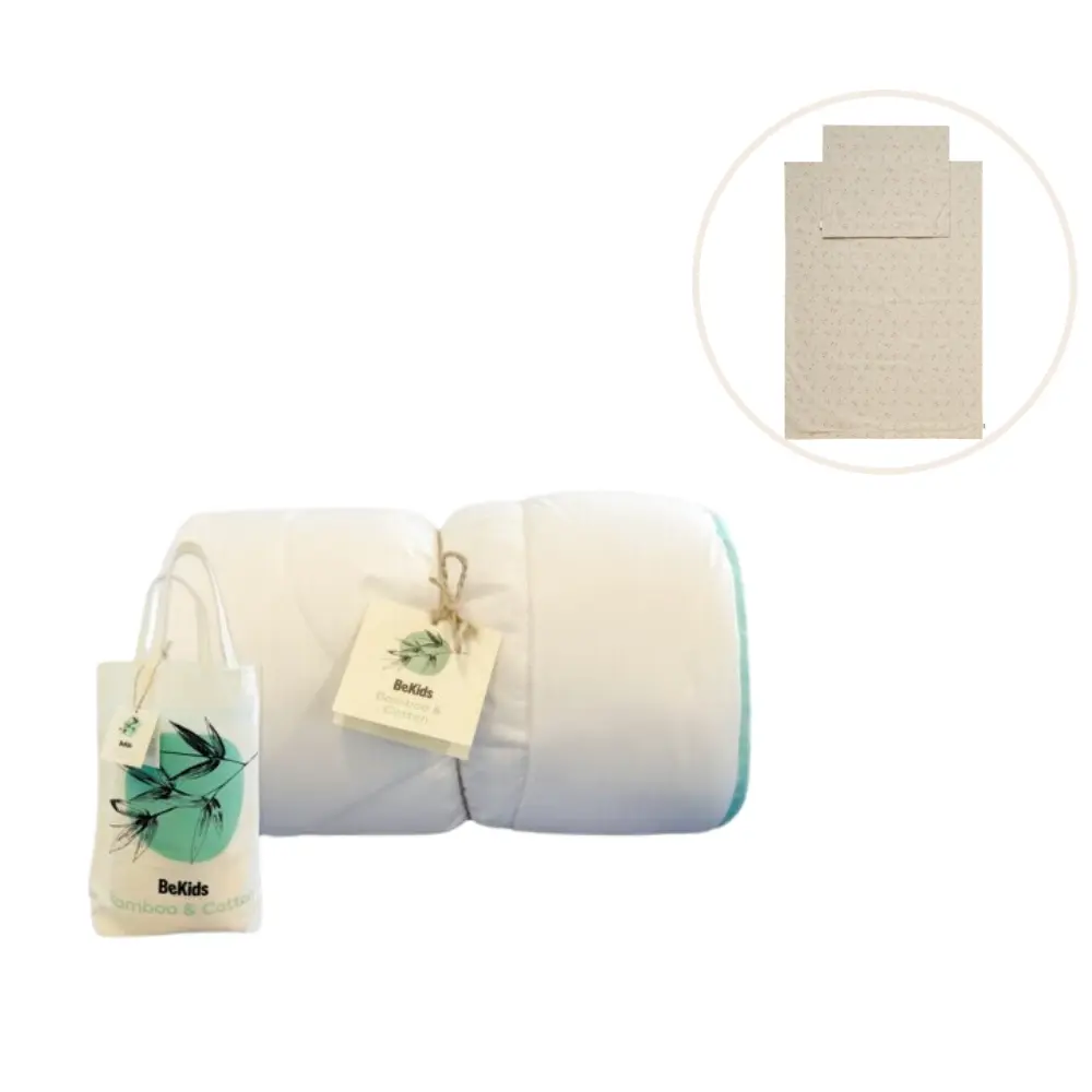 Bambus Babydyne Med Sengetøj Misty Rose