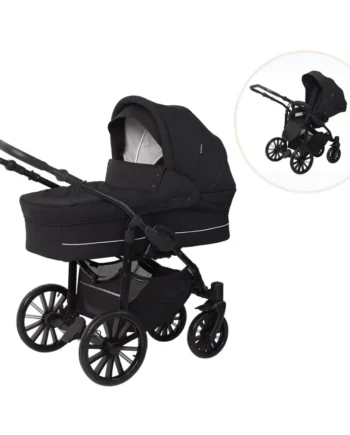 Basson Nordic Lux Barnevogn Inkl  Klapvognssæde Dusty Black