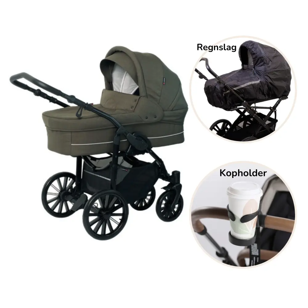 Nordic Lux Inkl Regnslag Og Kopholder Dusty Olive