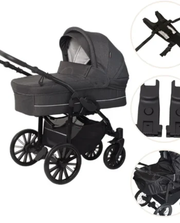 Basson Nordic Lux Barnevogn Pakke Dark Grey