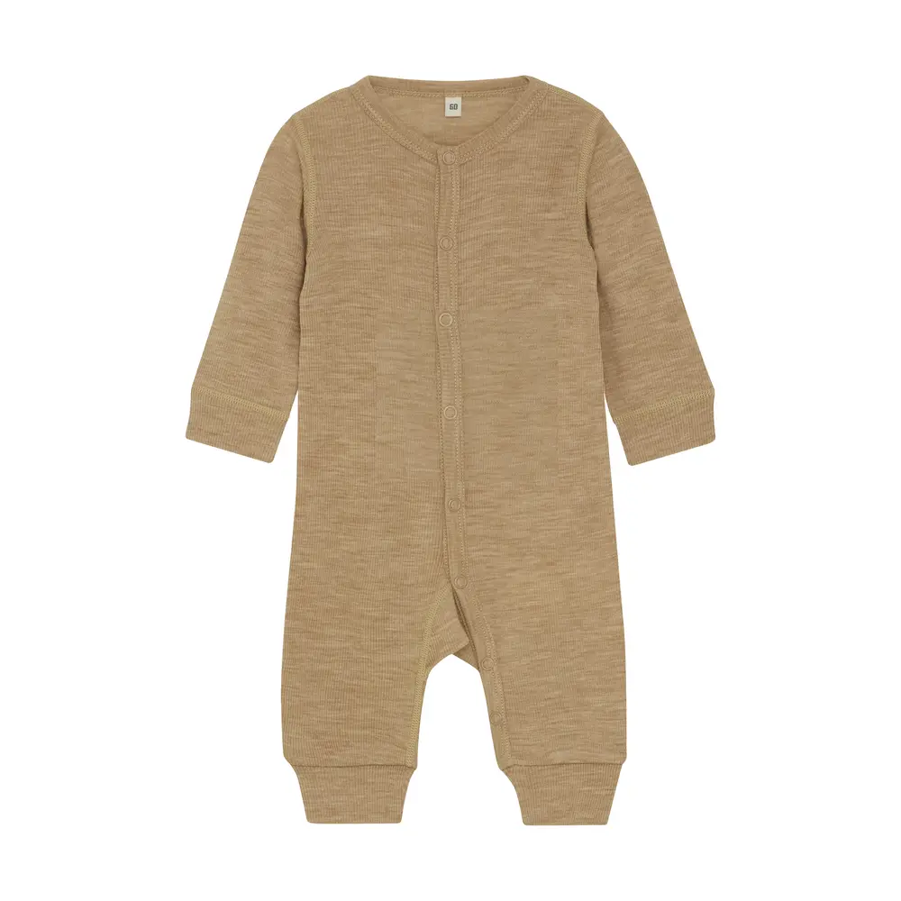 Bekids Uld Jumpsuit Light Camel Melange 70