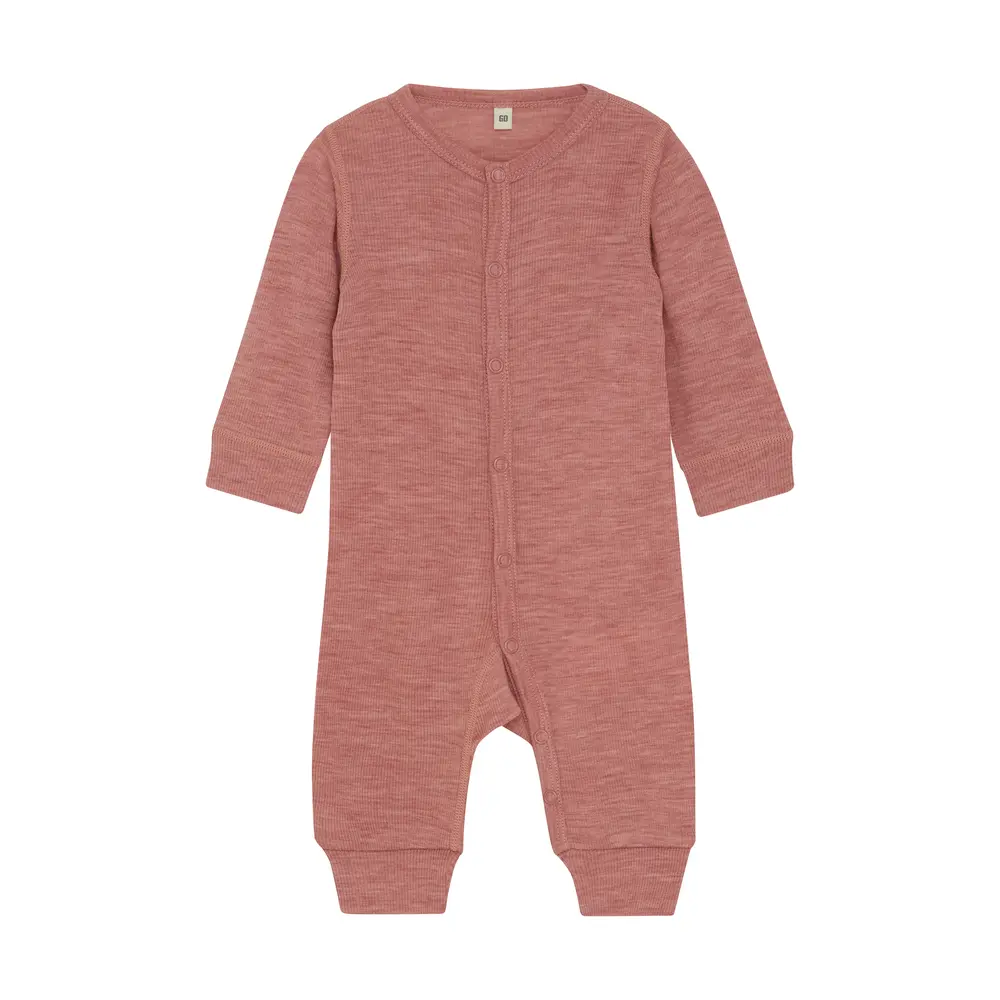 Bekids Uld Jumpsuit Light Mahogany Melange 80