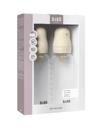 Bibs Baby Flaske Rund Latex   Pack 270 Ml Medium Flow Ivory