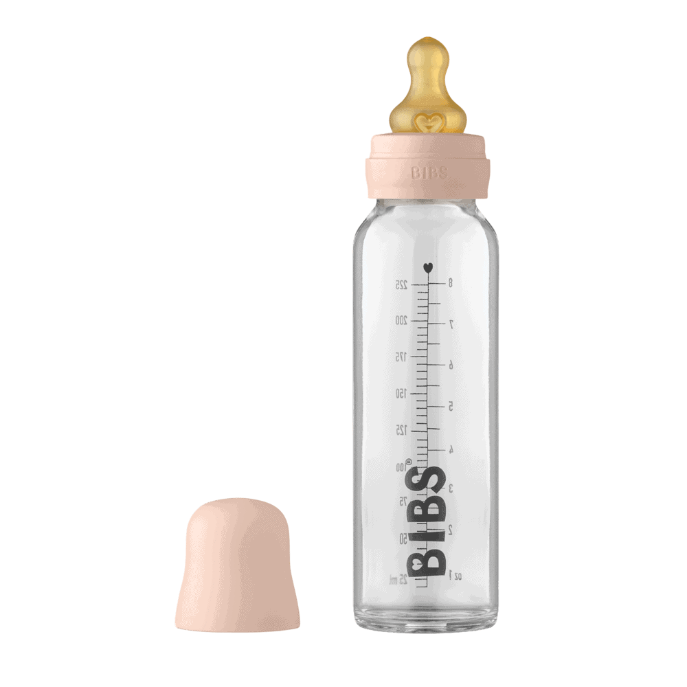 Bibs Glassutteflaske Latex 225ml Blush